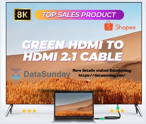 Shopee Most Sales Home Product - GREEN HDMI To HDMI 2.1 Cable
