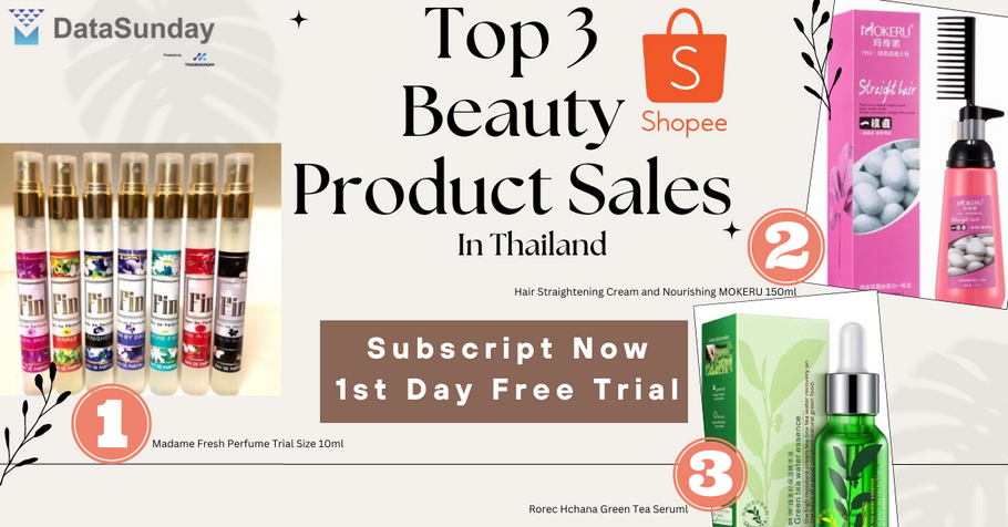 Top 3 beauty product sales in Thailand